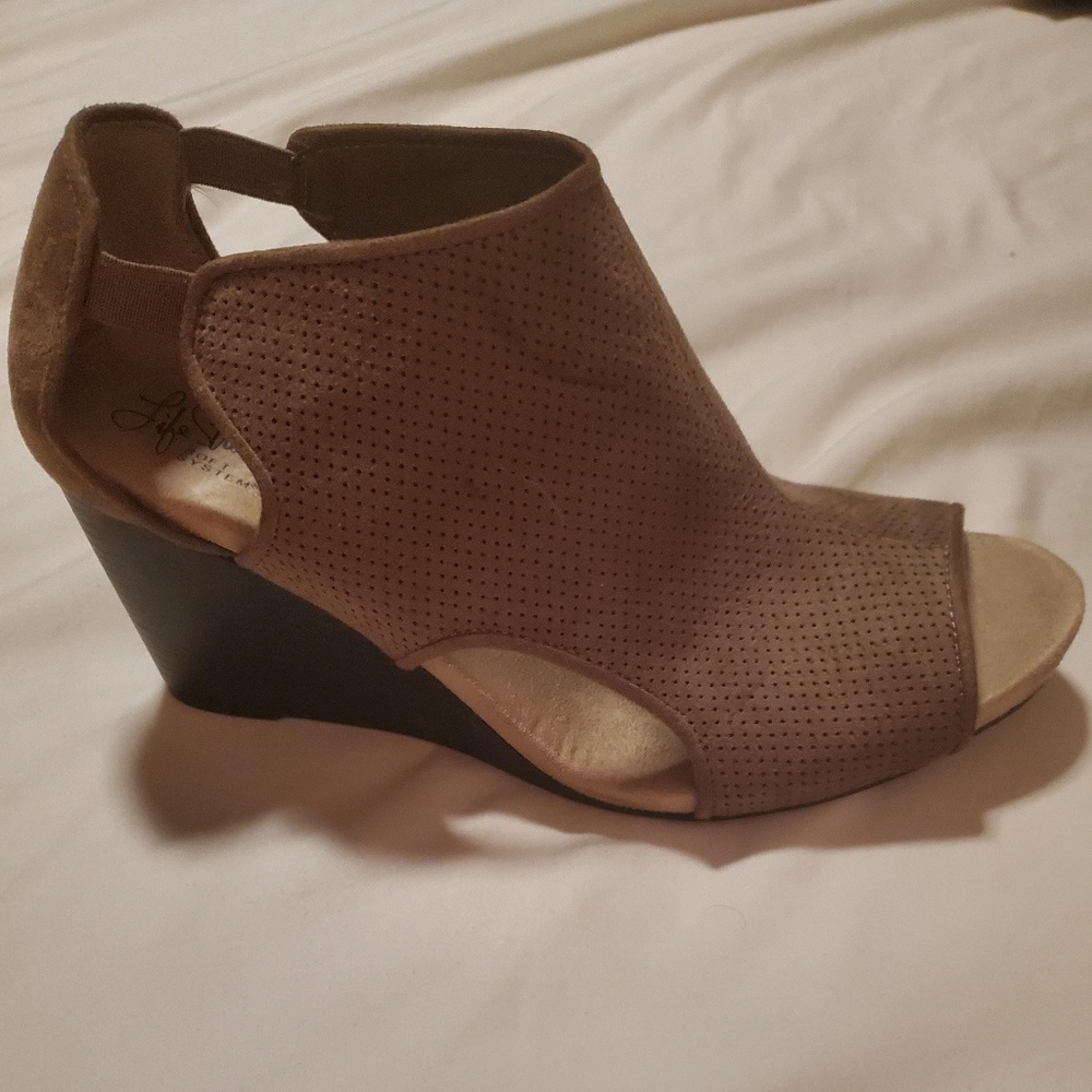 Open toe Wedge bootie